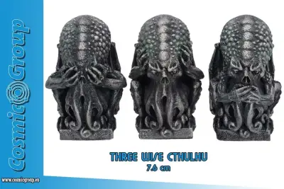 Figurine three wise cthulhu